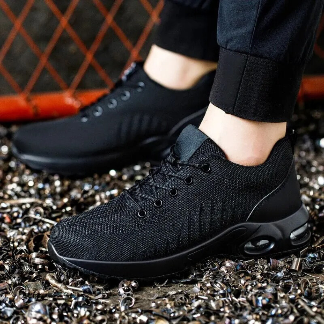 Air cushion safety shoes for men