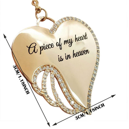Angel wing heart necklace