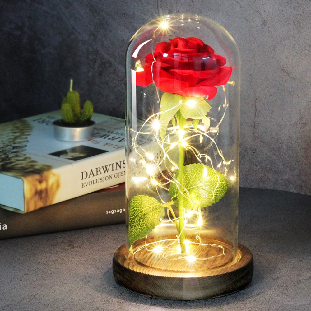 Artificial Everlasting Rose Led Light