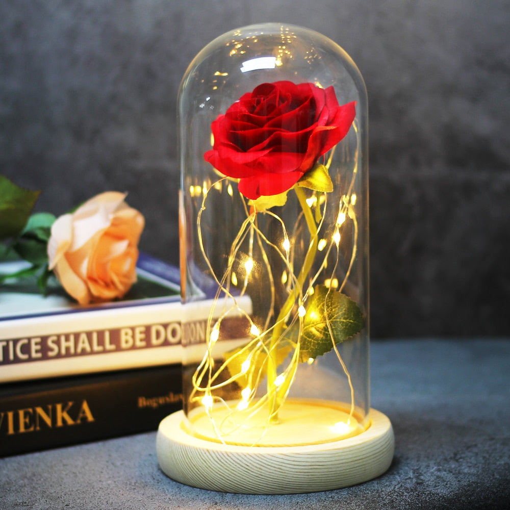 Artificial Everlasting Rose Led Light