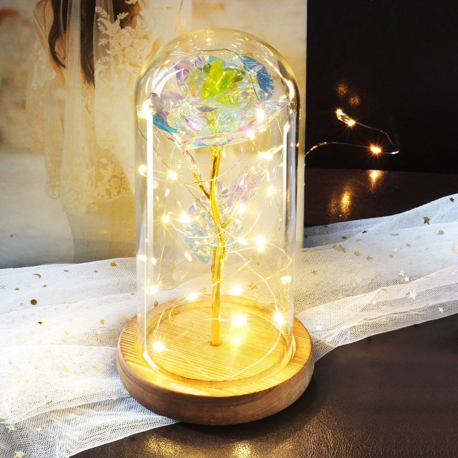 Artificial Everlasting Rose Led Light