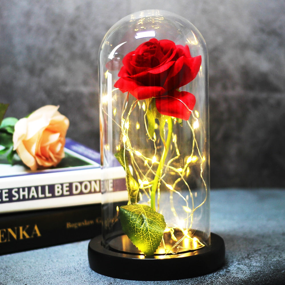 Artificial Everlasting Rose Led Light