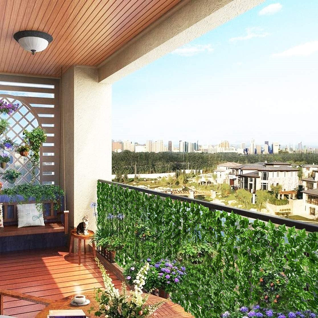 Artificial Plant Leaves Fence