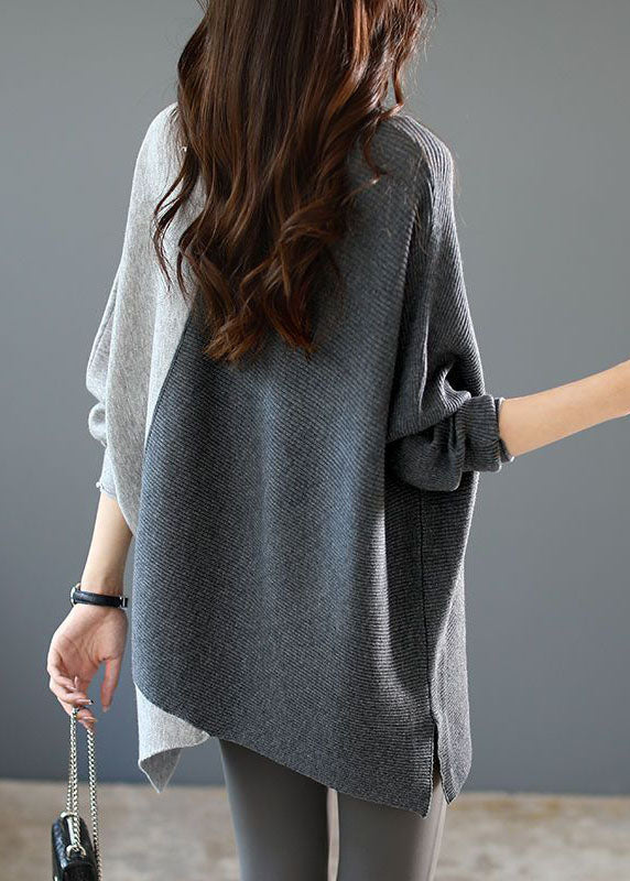Asymmetric Knitted Shirt for Women