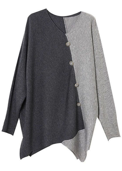 Asymmetric Knitted Shirt for Women