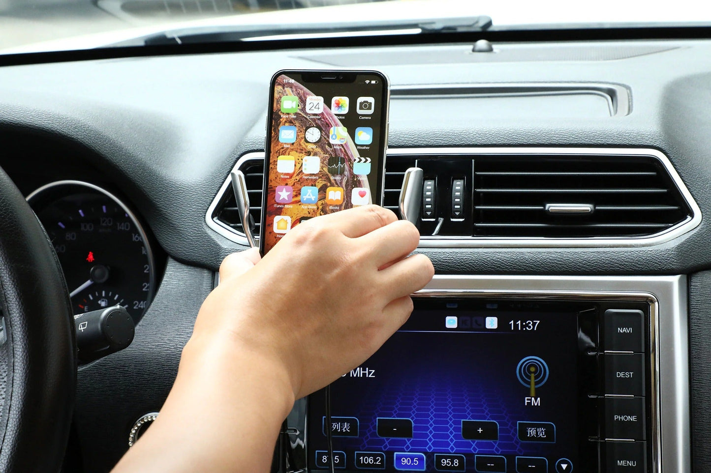 Automatic Clamping Phone Holder | Wireless Charger