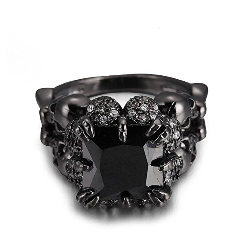 BLACK RHODIUM-PLATED DEMON PRINCESS RING