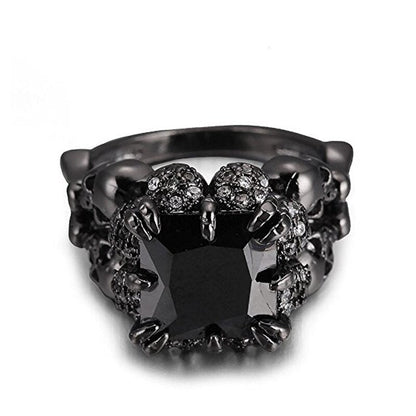 BLACK RHODIUM-PLATED DEMON PRINCESS RING