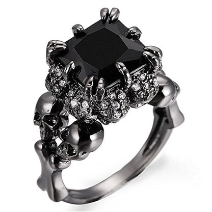 BLACK RHODIUM-PLATED DEMON PRINCESS RING
