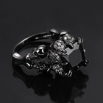 BLACK RHODIUM-PLATED DEMON PRINCESS RING