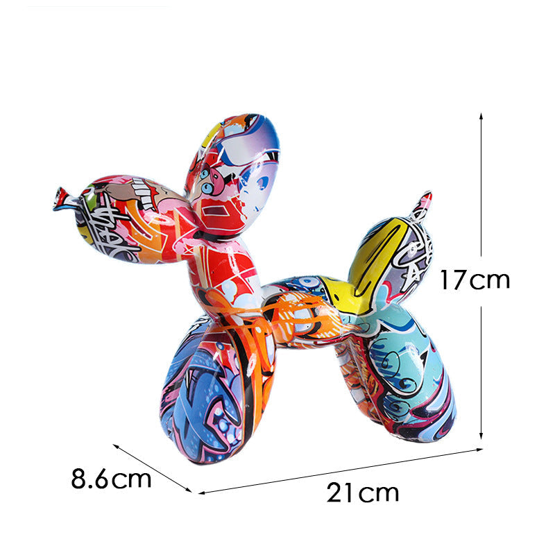 Balloon Dog Sculpture Urban Style Plastic Decorative Artwork