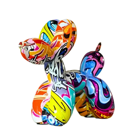 Balloon Dog Sculpture Urban Style Plastic Decorative Artwork