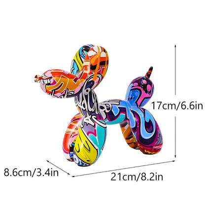 Balloon Dog Sculpture Urban Style Plastic Decorative Artwork