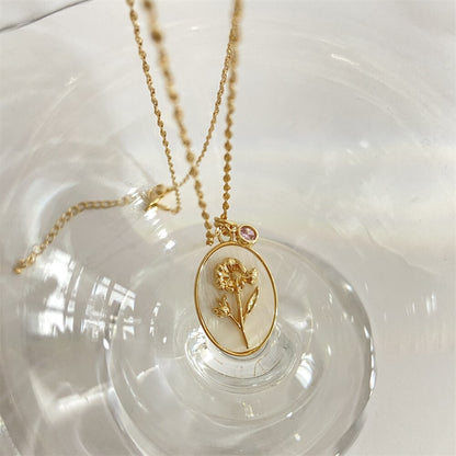 Birth Month Flower Necklace