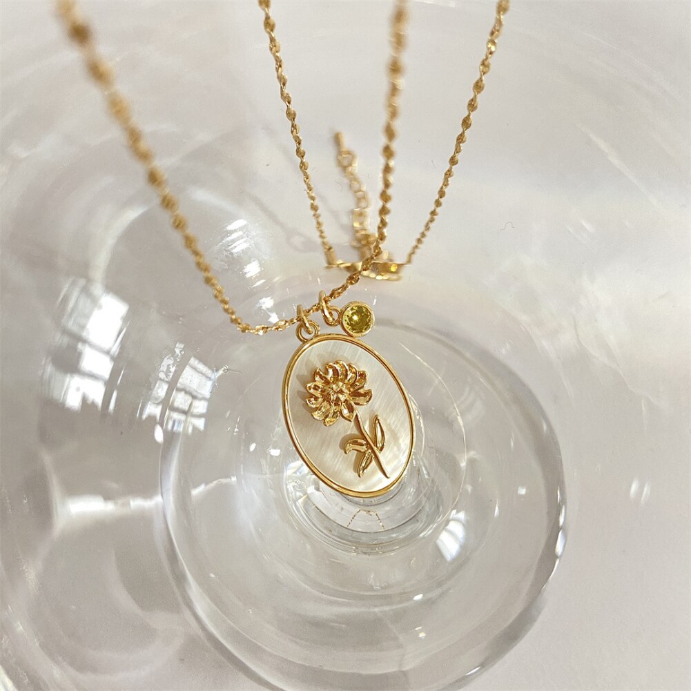 Birth Month Flower Necklace