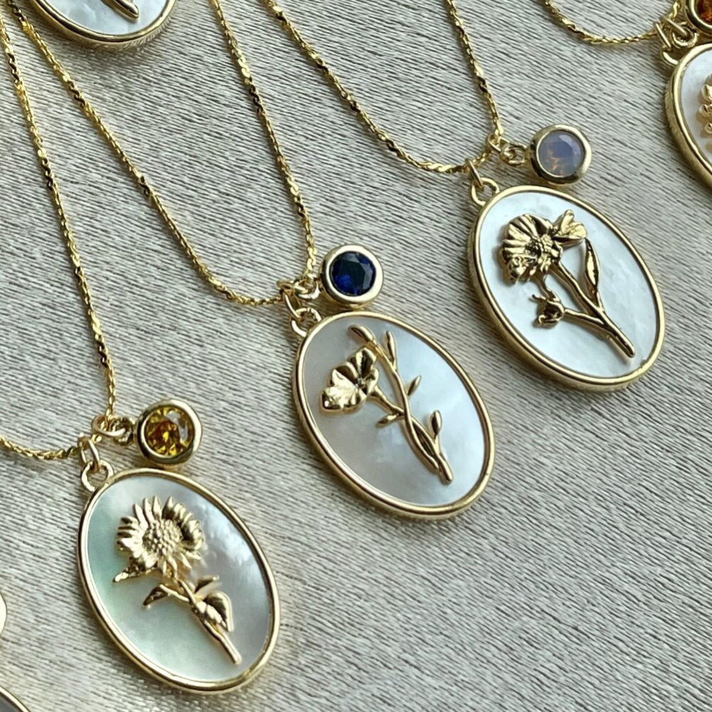 Birth Month Flower Necklace