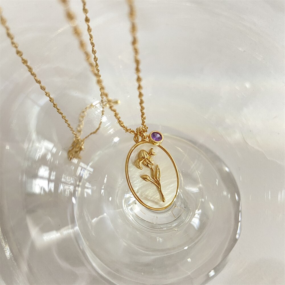 Birth Month Flower Necklace