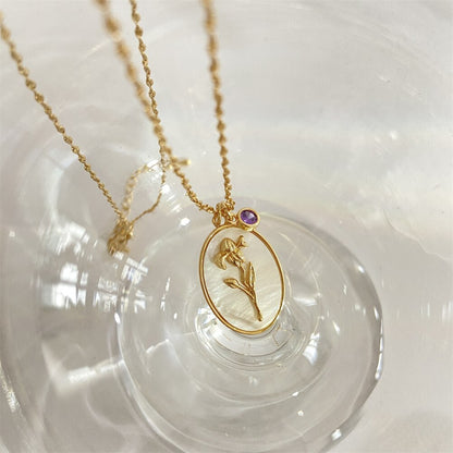 Birth Month Flower Necklace