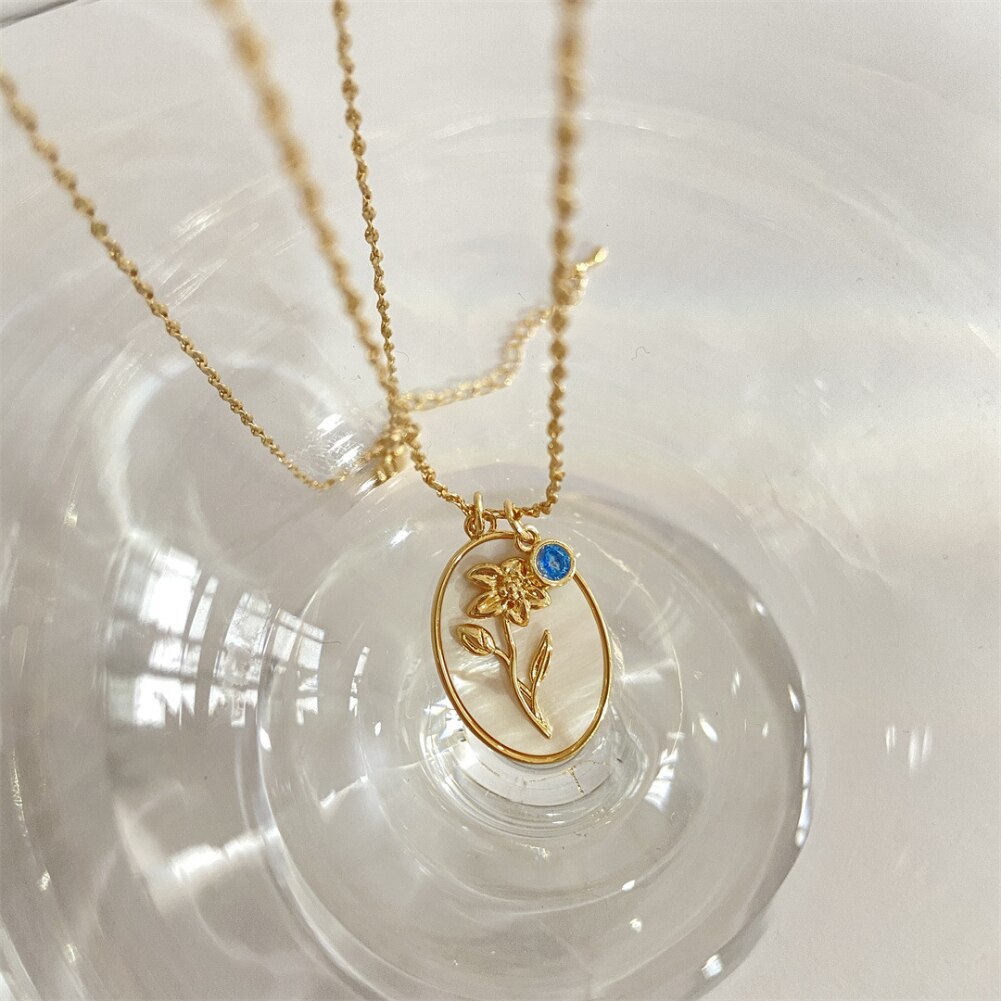 Birth Month Flower Necklace