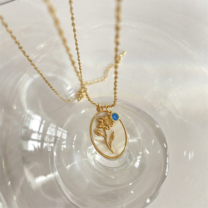 Birth Month Flower Necklace