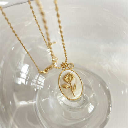 Birth Month Flower Necklace