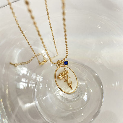 Birth Month Flower Necklace