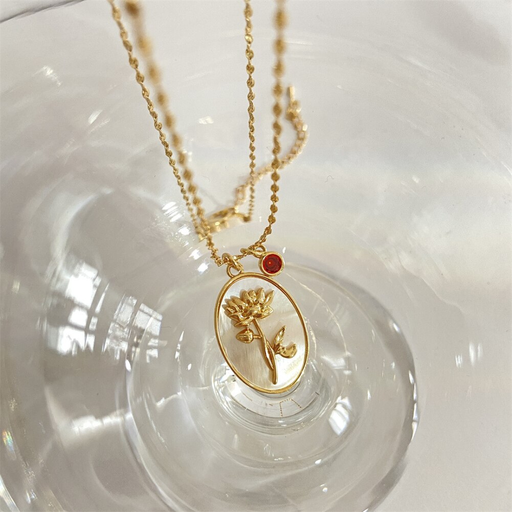 Birth Month Flower Necklace