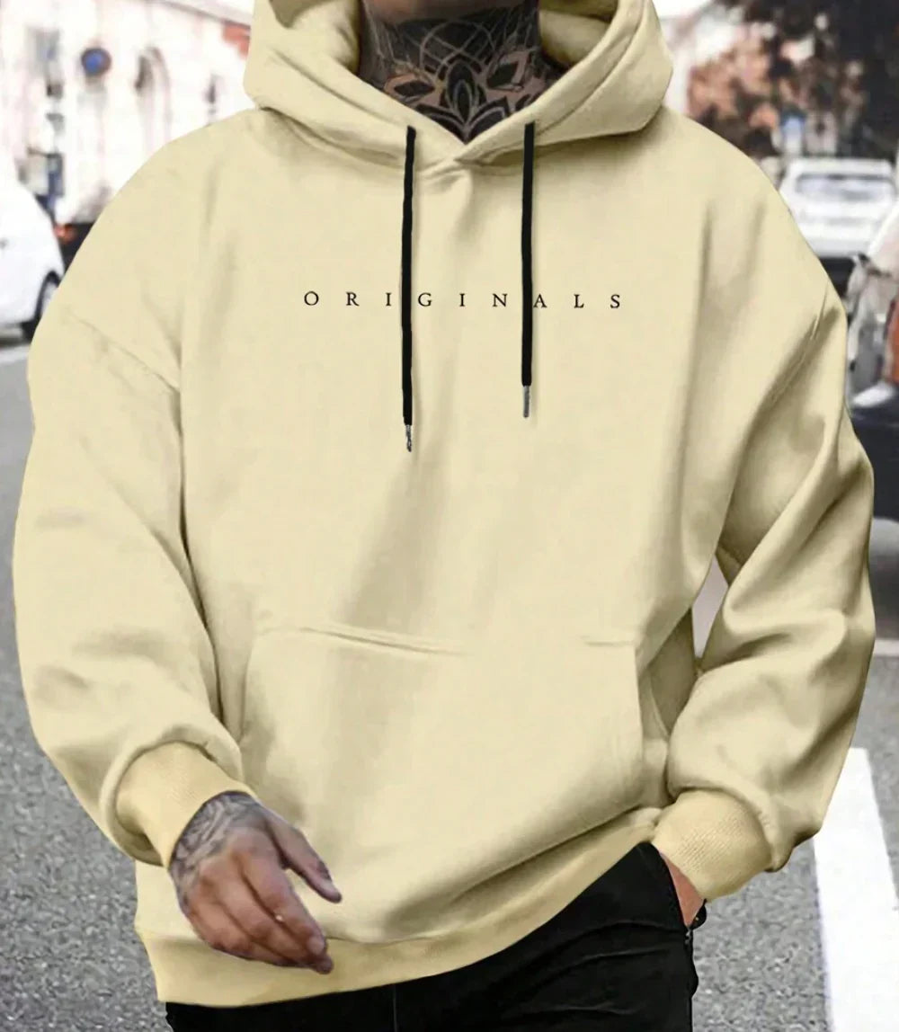 Black Hoodie Men's Casual Cotton Comfortable Fit