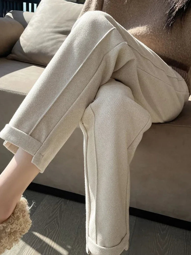 Black Women's Elegant Style Pantaloons Polyester