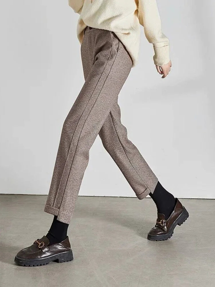 Black Women's Elegant Style Pantaloons Polyester