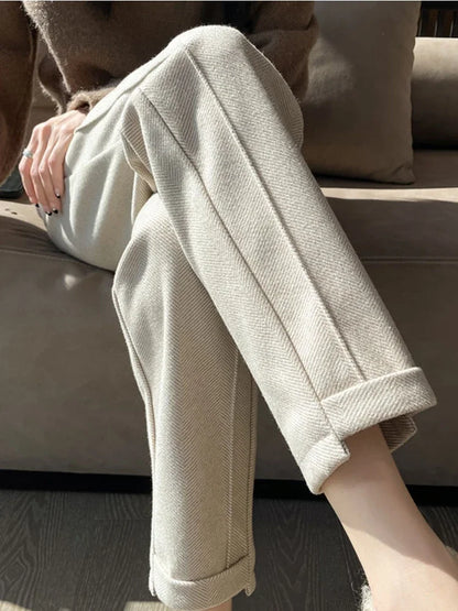 Black Women's Elegant Style Pantaloons Polyester