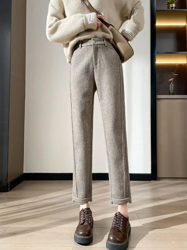Black Women's Elegant Style Pantaloons Polyester