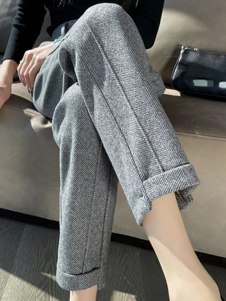 Black Women's Elegant Style Pantaloons Polyester