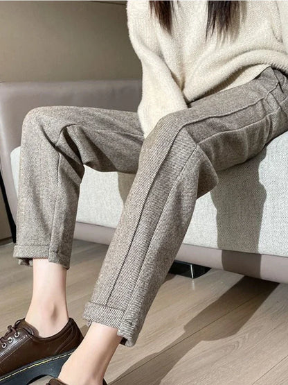 Black Women's Elegant Style Pantaloons Polyester