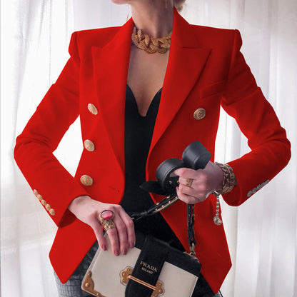 Blazer Ladies Waisted Luxury Fabric for Professional and Casual Occasions