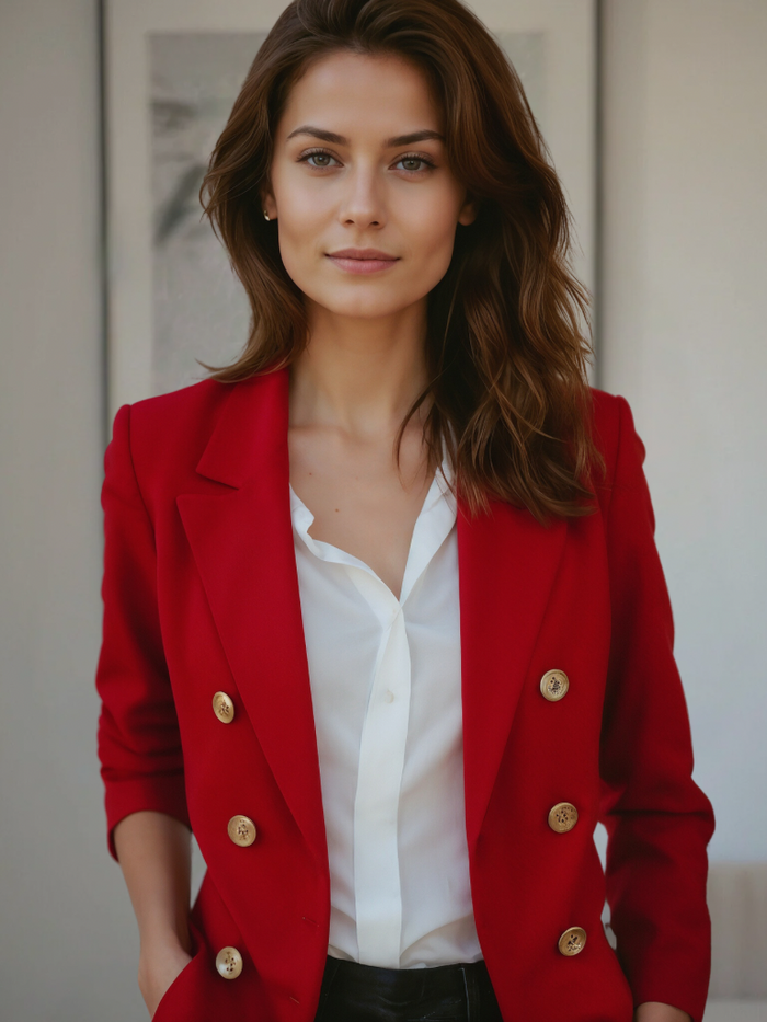 Blazer Ladies Waisted Luxury Fabric for Professional and Casual Occasions