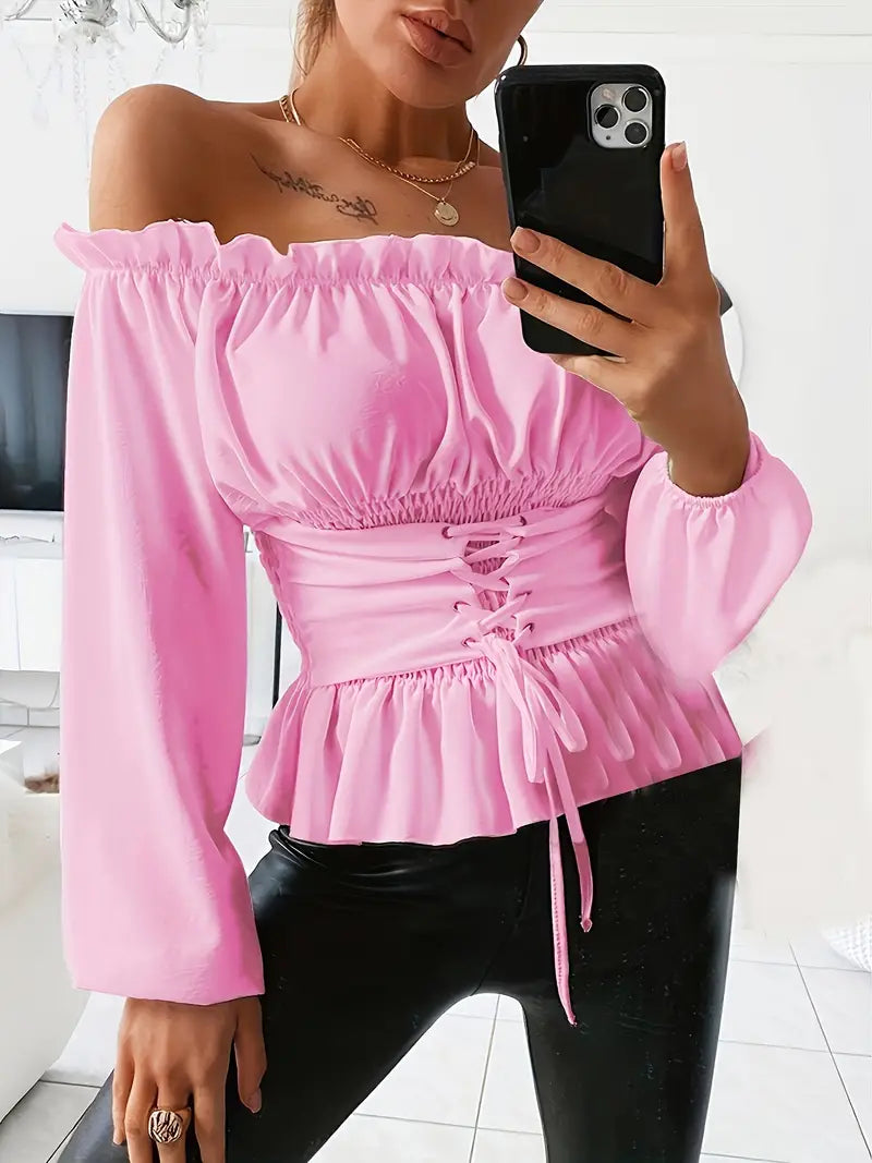 Blouse Ladies with Rüsch-Details Elegant Fit High-quality Fabric