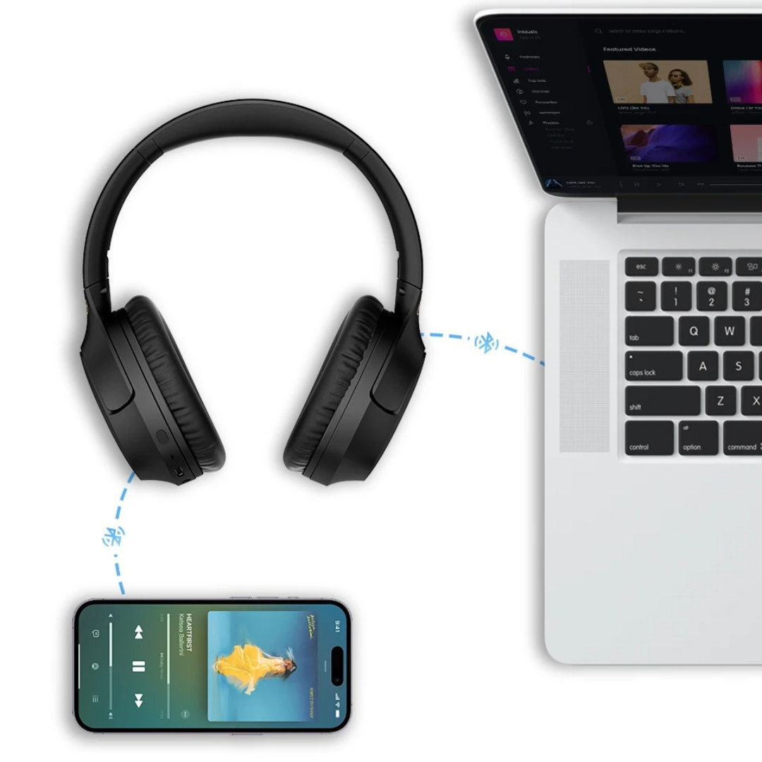 Bluetooth 5.3 wireless headphones with active noice cancellation