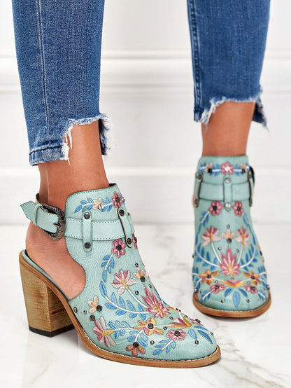 Boot sandals with big heel