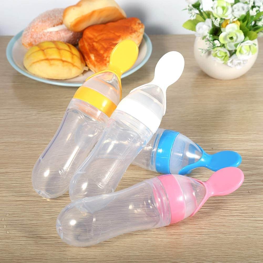 Bottle spoon for baby food