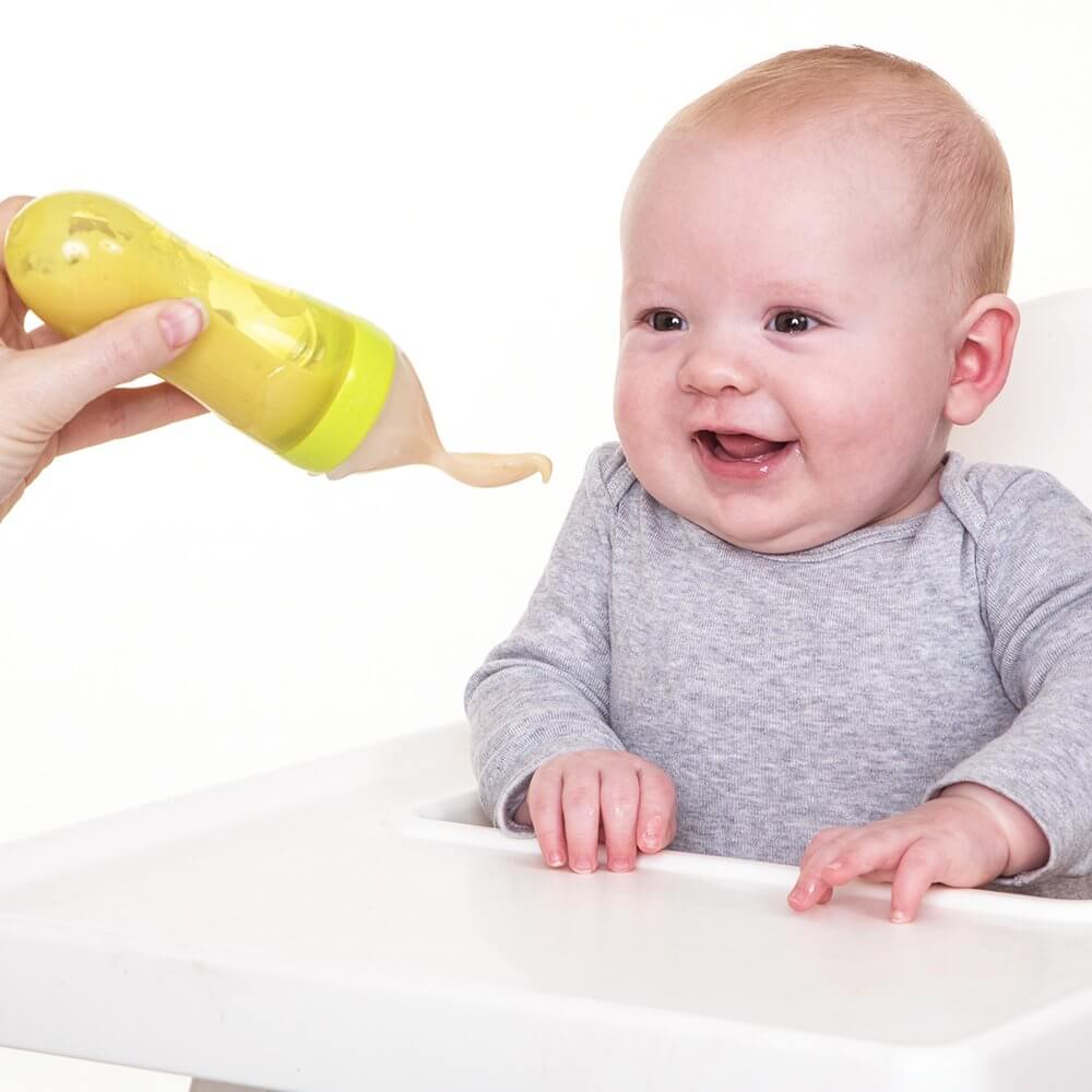 Bottle spoon for baby food