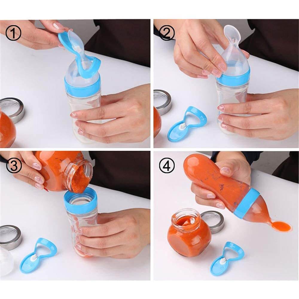 Bottle spoon for baby food