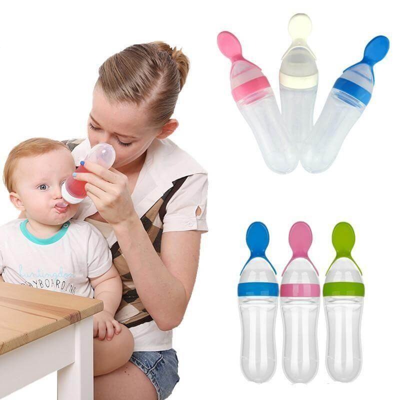 Bottle spoon for baby food