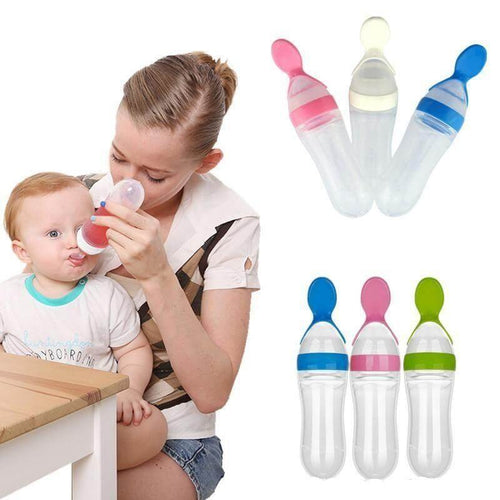 Bottle spoon for baby food