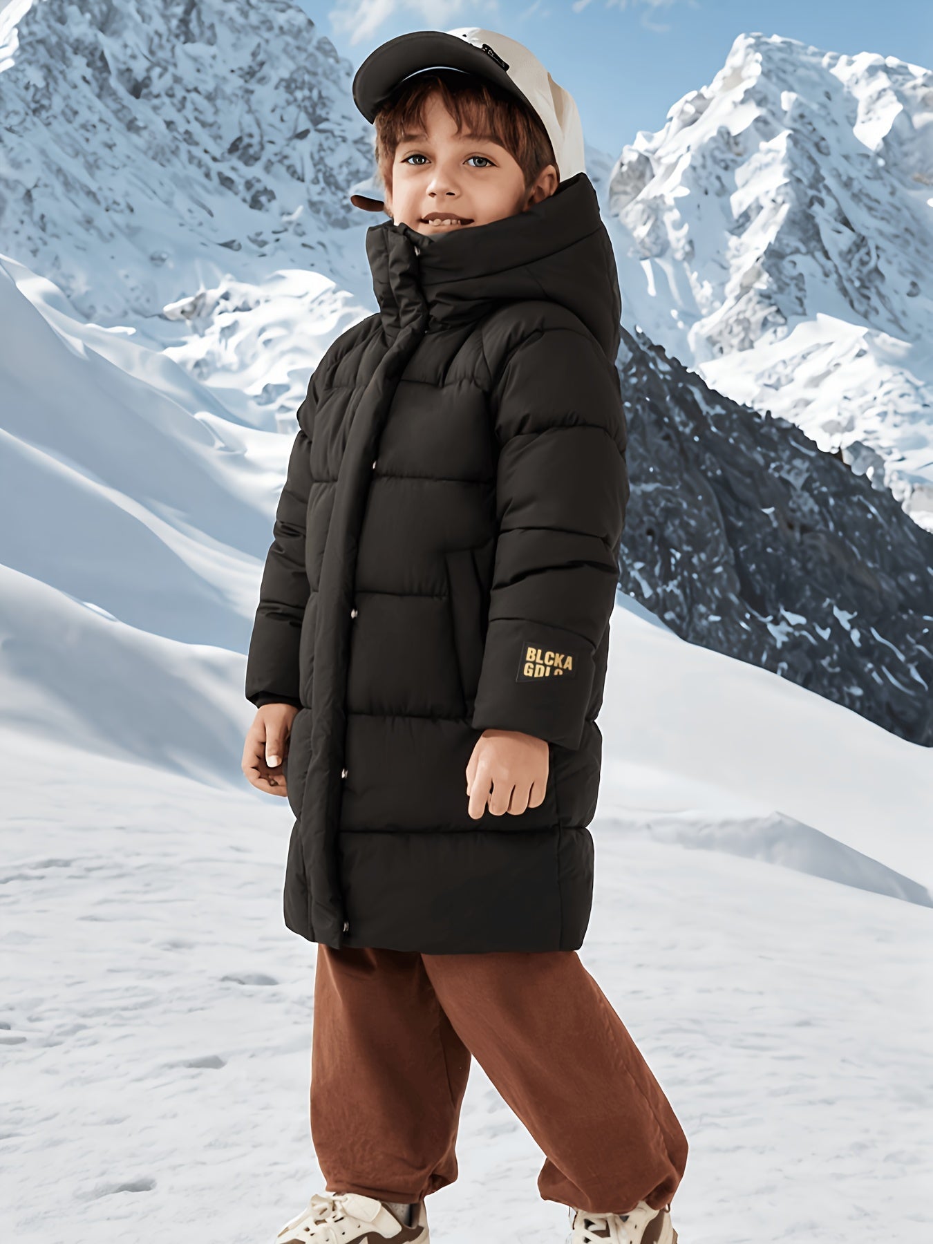 Boys' Half-length Jacket Breathable Water Repellent With Zipper