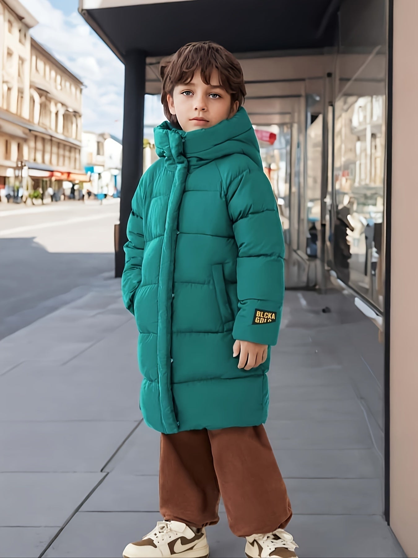 Boys' Half-length Jacket Breathable Water Repellent With Zipper