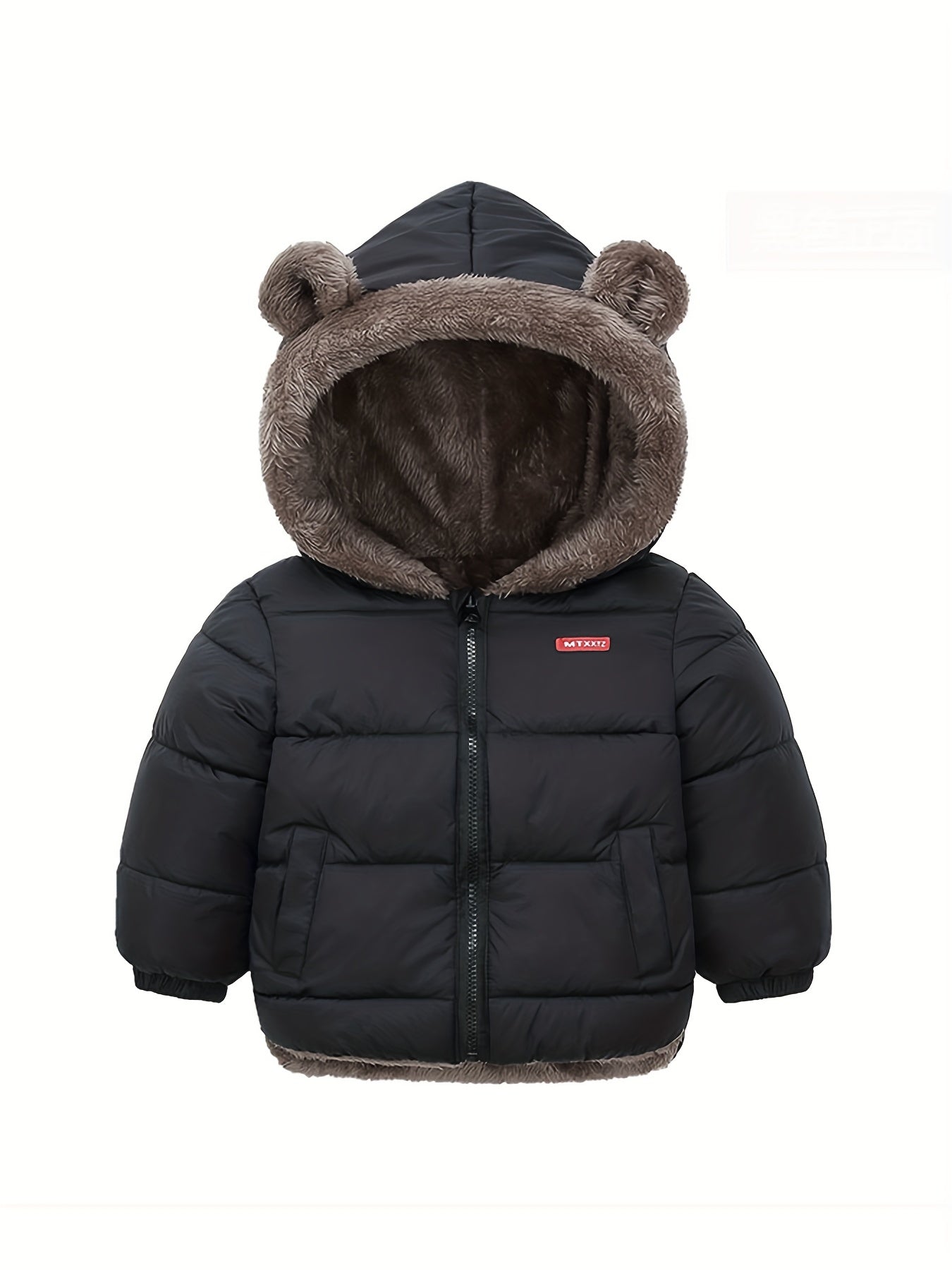 Boys' Jacket Winter Long With Stand-up Collar Zip Zipper Breathable Material