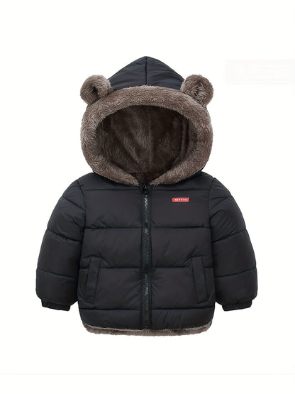 Boys' Jacket Winter Long With Stand-up Collar Zip Zipper Breathable Material