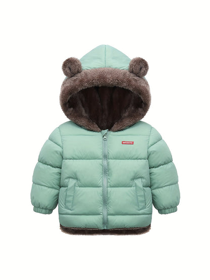Boys' Jacket Winter Long With Stand-up Collar Zip Zipper Breathable Material