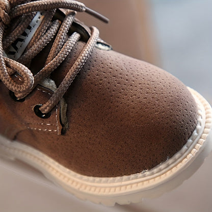 Boys' Outdoor Ankle Boots With Fleece Lining and Waterproof Material